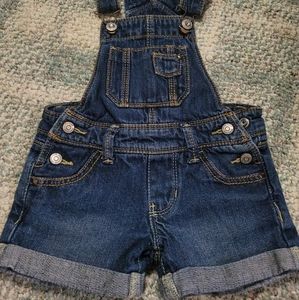 Like new girls jean bibs